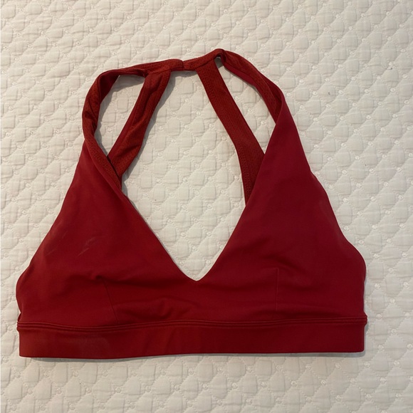 CSB sold out Deep V Burgundy Freedom set-  Performance Sports Bra and 5” shorts - Picture 2 of 6